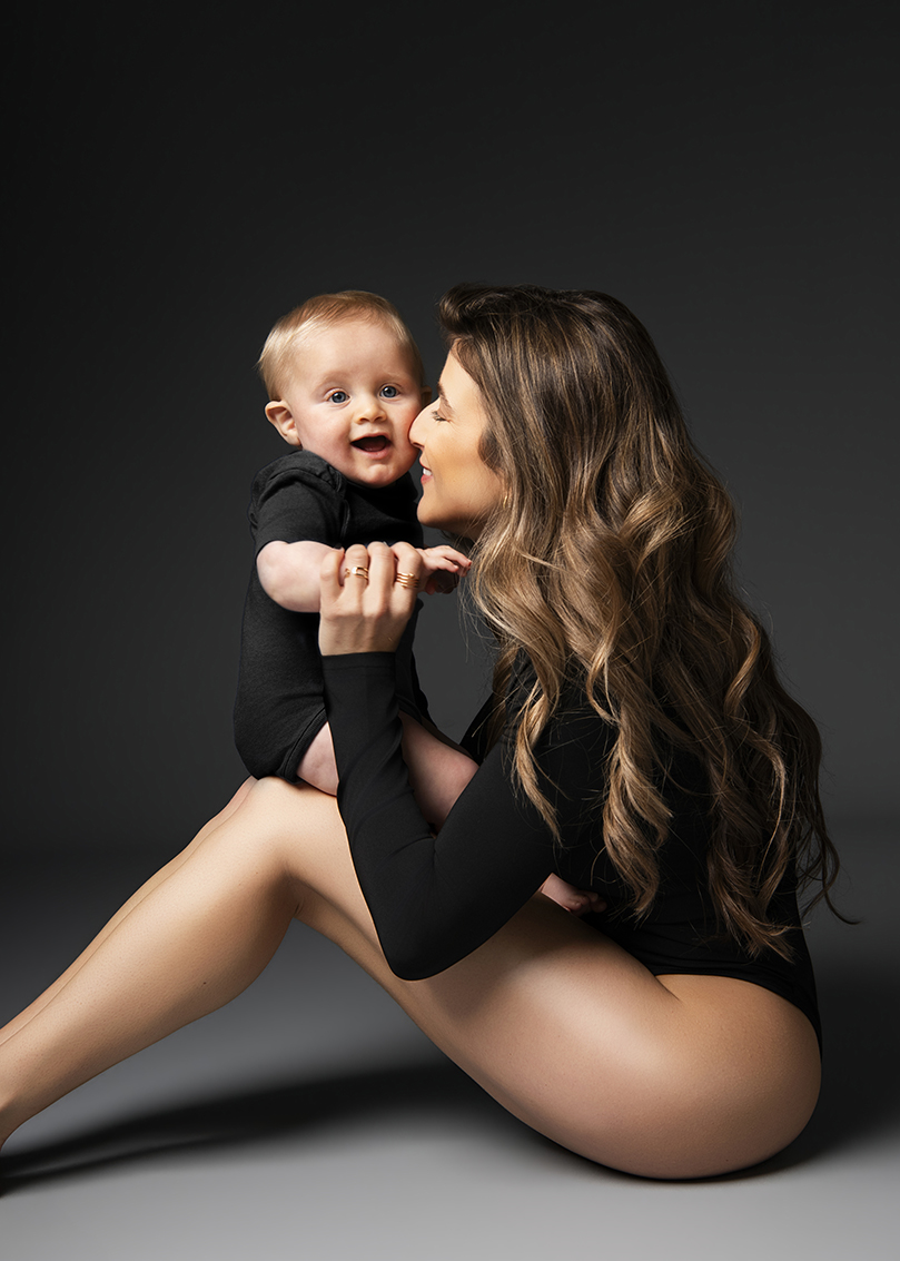 moeder en dochter fotoshoot groningen body zwart